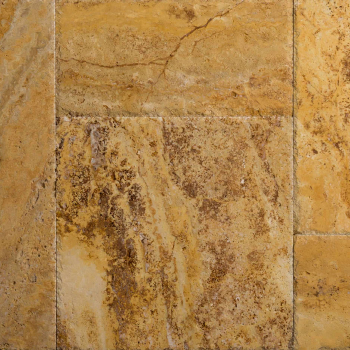 Siena Gold Cross Cut Travertine Versailles Pattern - Antique