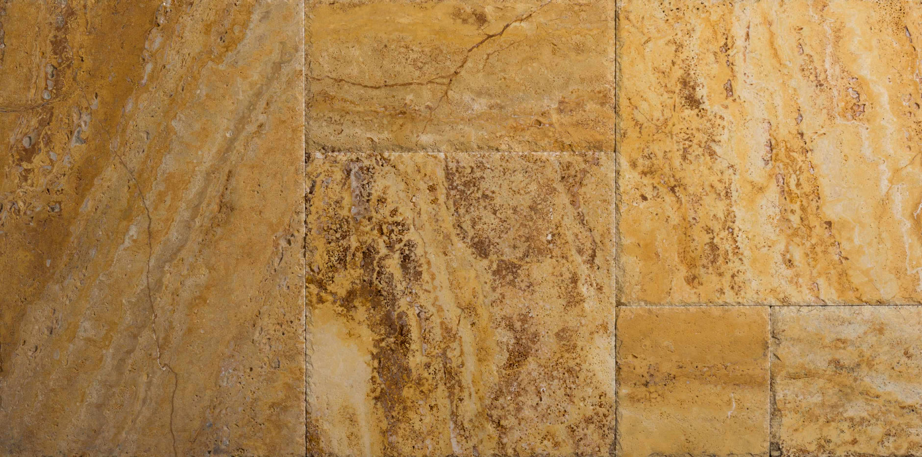 Siena Gold Cross Cut Travertine Versailles Pattern - Antique