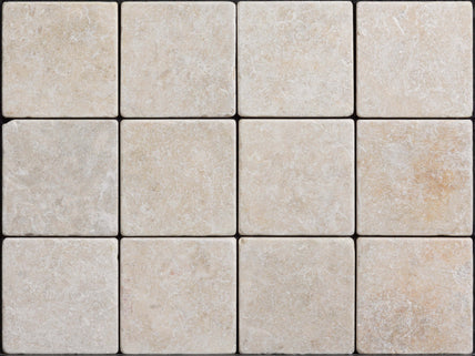 Jerusalem Ramon Limestone Tile - 4" x 4" x 3/8" Tumbled