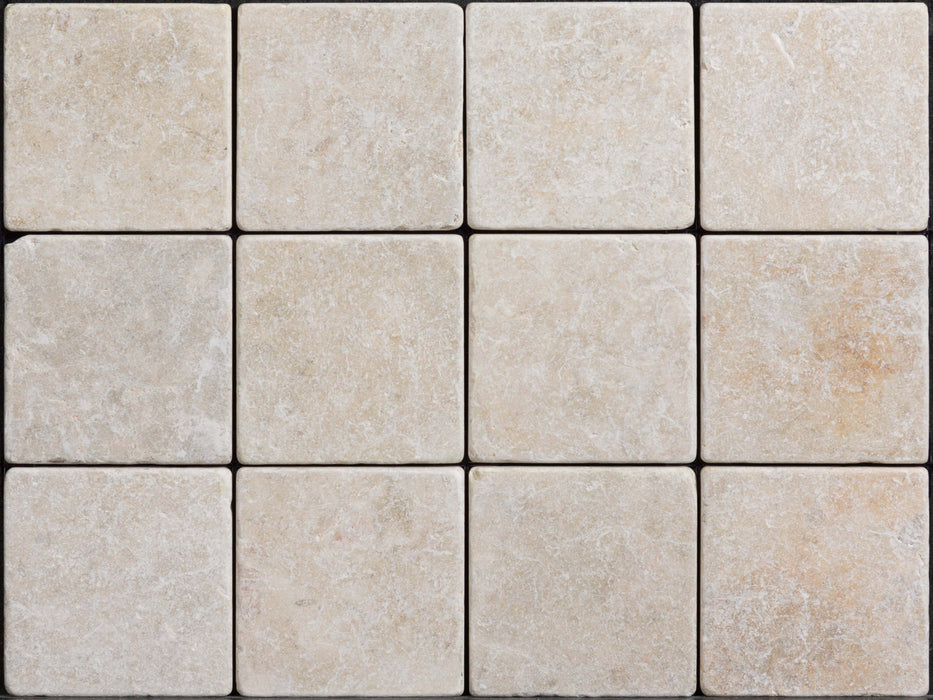 Jerusalem Ramon Limestone Tile - 4" x 4" x 3/8" Tumbled