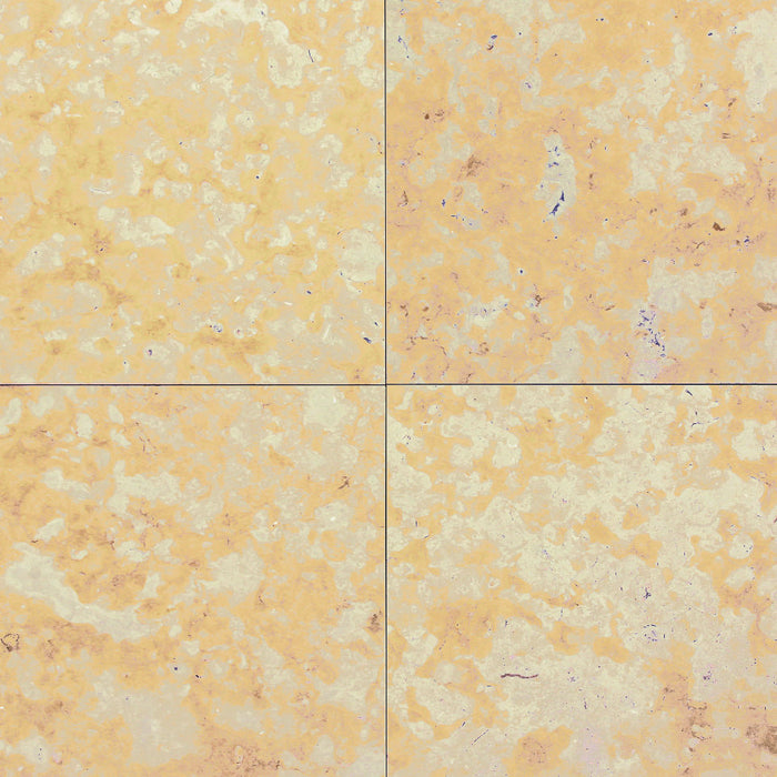 Jerusalem Ramon Gold Limestone Tile - 16" x 16" x 5/8" Honed