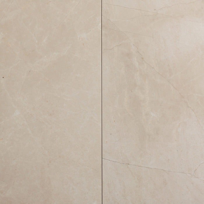 Vette Crema Marble Tile - 12" x 24" x 5/8" Honed