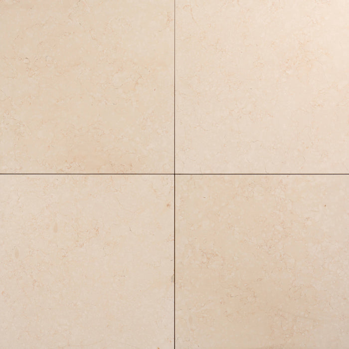 Mediterranean Ivory Limestone Tile - 18" x 18" x 1/2" Honed