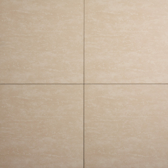 Travertino Porcelain Tile - 20" x 20" x 1/4" Matte