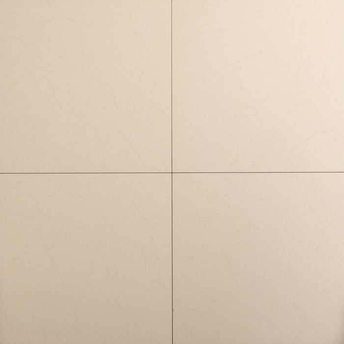 Crema Marfil Porcelain Tile - 24" x 24" x 1/4" Polished