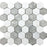 Full Sheet Sample - Metropolitan  Dolomite Nuvoloso Blend Hexagon Natural Stone Mosaic - 11.75" x 12" Honed