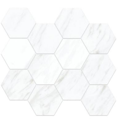 Eleganza Carrara Extra Moderne White Matte Porcelain Mosaic — Stone 