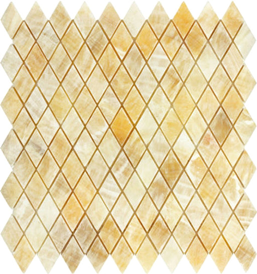 Honey Onyx Mosaic - 1" x 2" Diamond