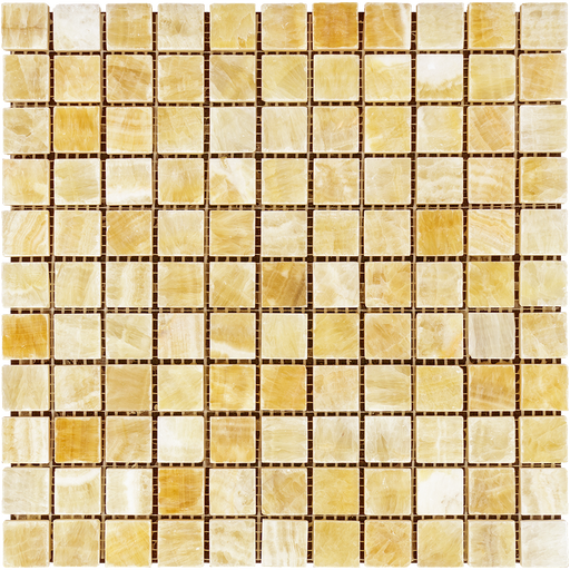 Honey Onyx Mosaic - 1" x 1" Polished