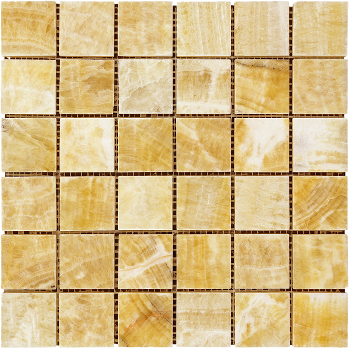 Honey Onyx Mosaic - 2" x 2" Polished