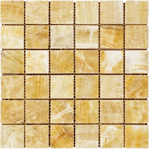 Honey Onyx Mosaic - 2" x 2" Polished