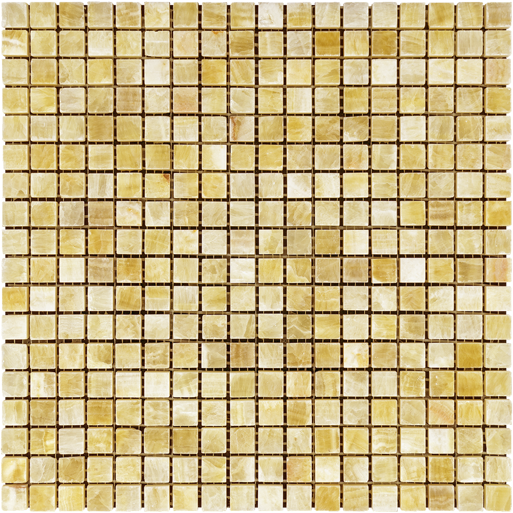Honey Onyx Mosaic - 5/8" x 5/8" Polished