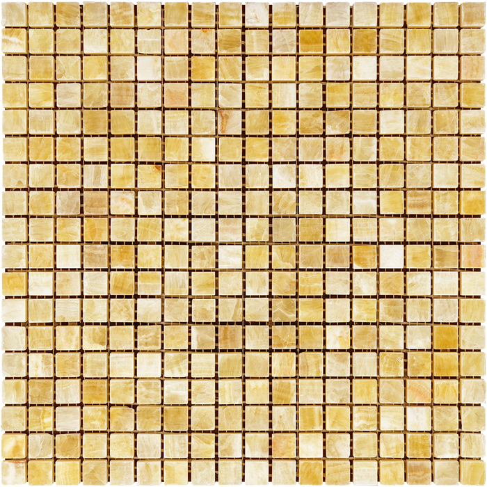 Honey Onyx Mosaic - 5/8" x 5/8" Polished