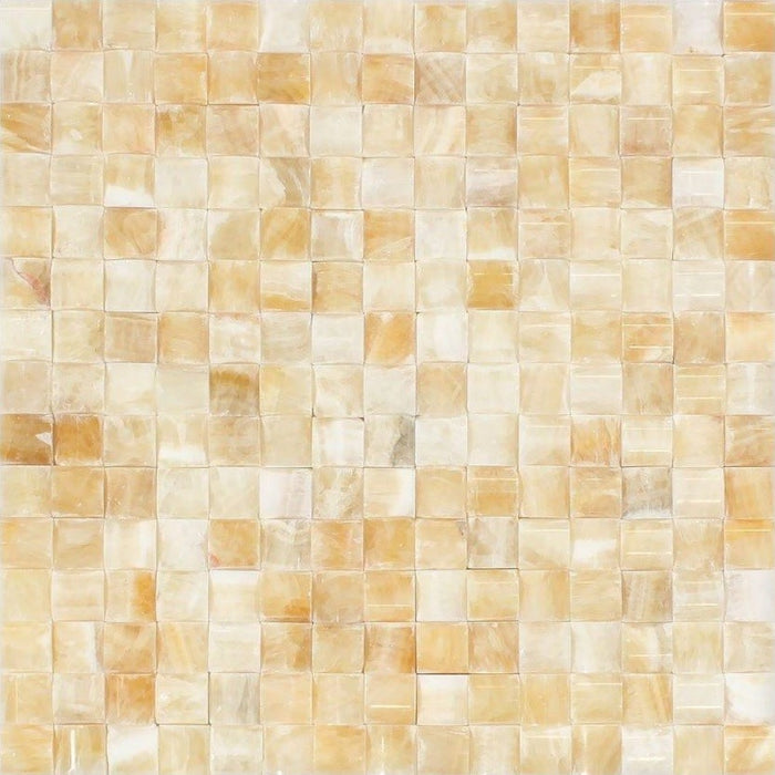 Honey Onyx Mosaic - 3D Small Bread Polished