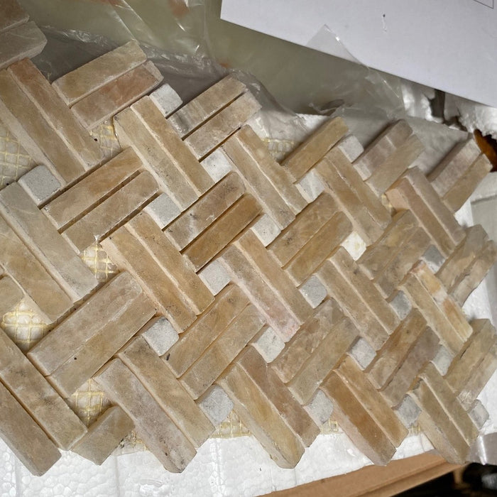 Honey Onyx Mosaic - Stanza with White Dots