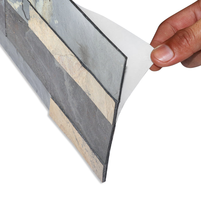 Textured Rustic Slate Peel & Stick Slate Veneer - 6" x 24"