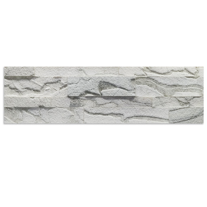 Pearl Bush Peel & Stick Marble Veneer - 6" x 24" is available in a textured finish.