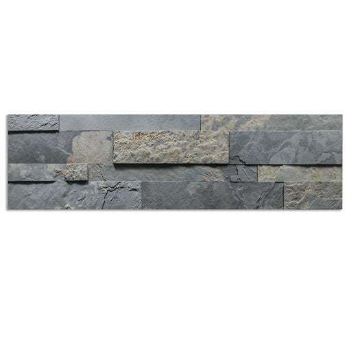Rustic Slate Peel & Stick Slate Veneer - 6" x 24" is available in a textured finish.