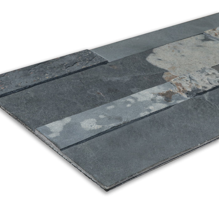 Rustic Slate Peel & Stick Slate Veneer - 6" x 24" Textured