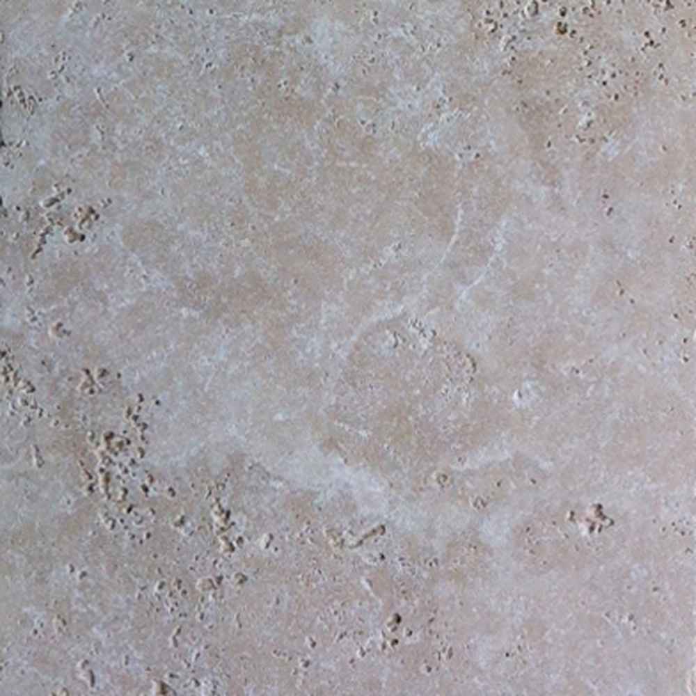 Full Tile Sample - Ivory Cross Cut Travertine Tile - 16" x 24" x 1/2" Tumbled