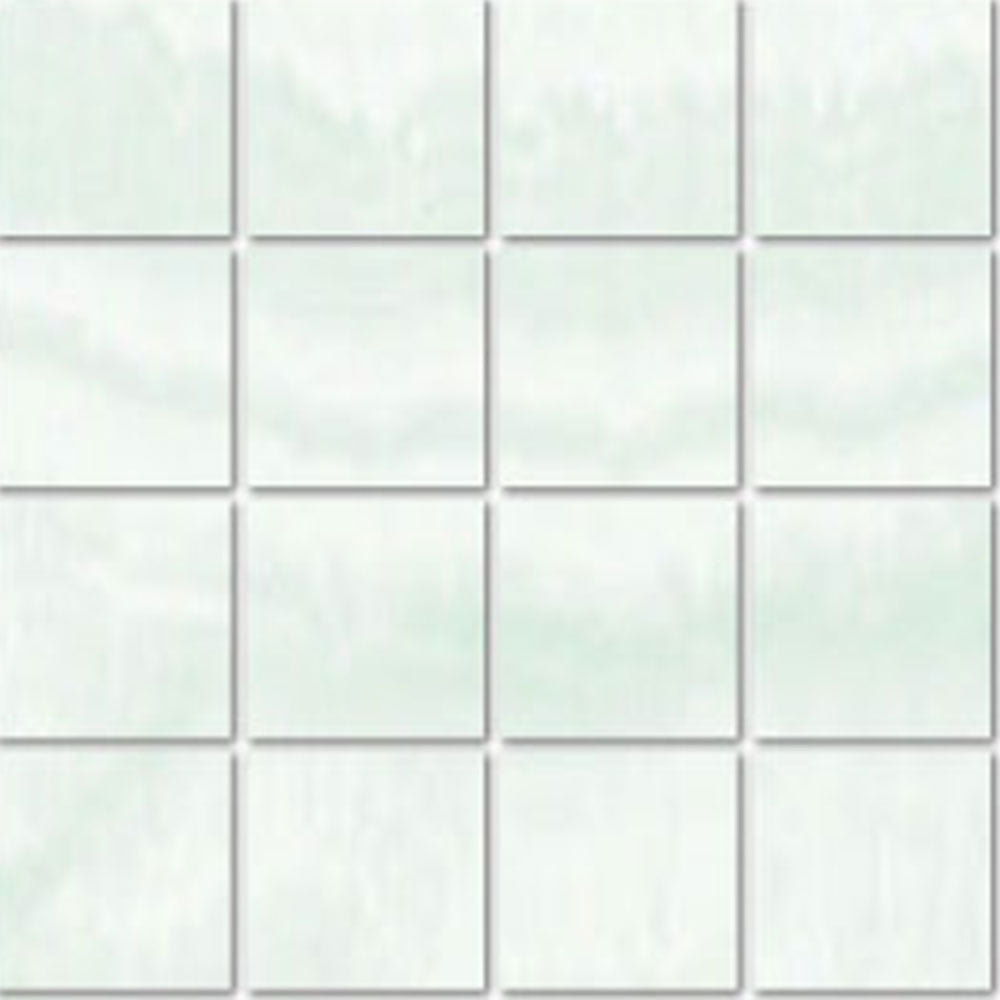 Full Sheet Sample - Atlas Ice Grey Porcelain Mosaic - 3" x 3" Matte