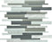 Icicle Interlocking  Marble & Glass Mosaic - Linear