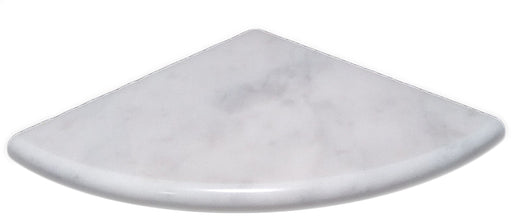 Imperial Carrara Polished Marble Corner Shelf - 9" x 9"