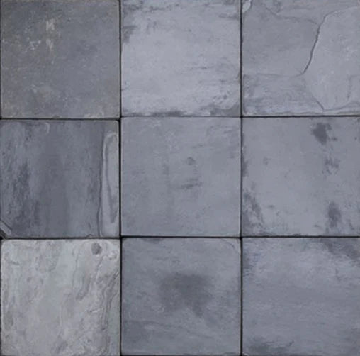 Full Tile Sample - Black Slate Tile - 12" x 12" x 3/8" Tumbled