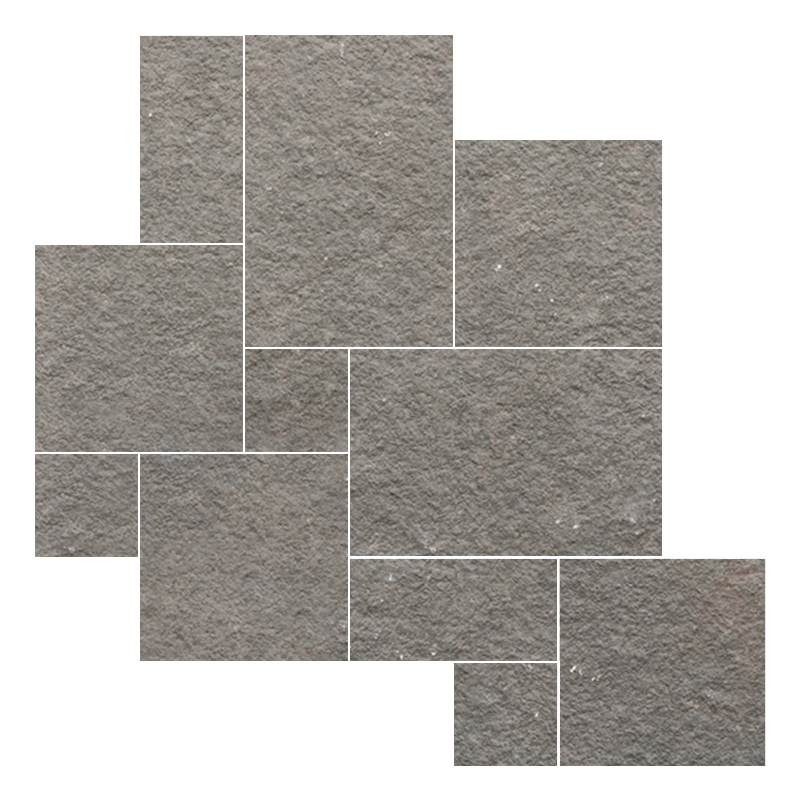 Indian Bluestone Natural Cleft Limestone Paver Jumbo Pattern - 12" x 12" x +/- 1 1/4"
