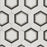 Luxe Thassos White with Black Basalt & Palladium Grey Border Polished Marble Mosaic - Infinity Hexagon