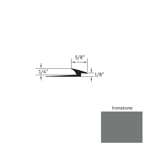 Tarkett Johnsonite 178 Ironstone PVC Slim Line Transition — Stone