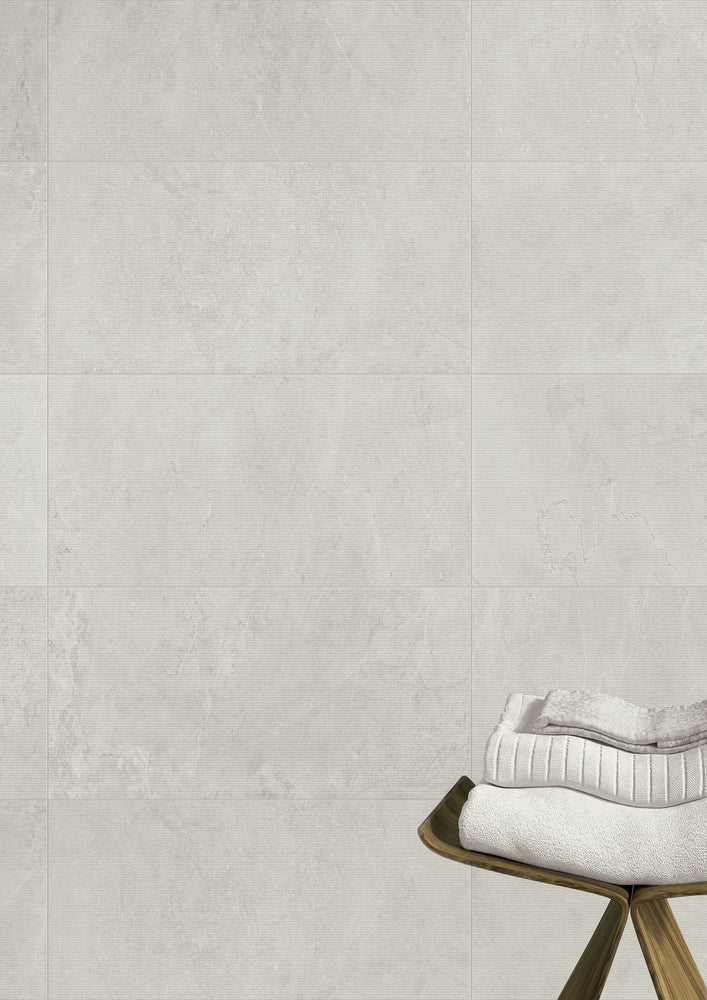 Full Tile Sample - Evostone Ivory Porcelain Tile - 12" x 24" Textured