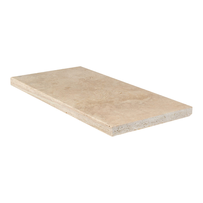 Ivory Travertine Coping - 12" x 24" x 3 CM Honed