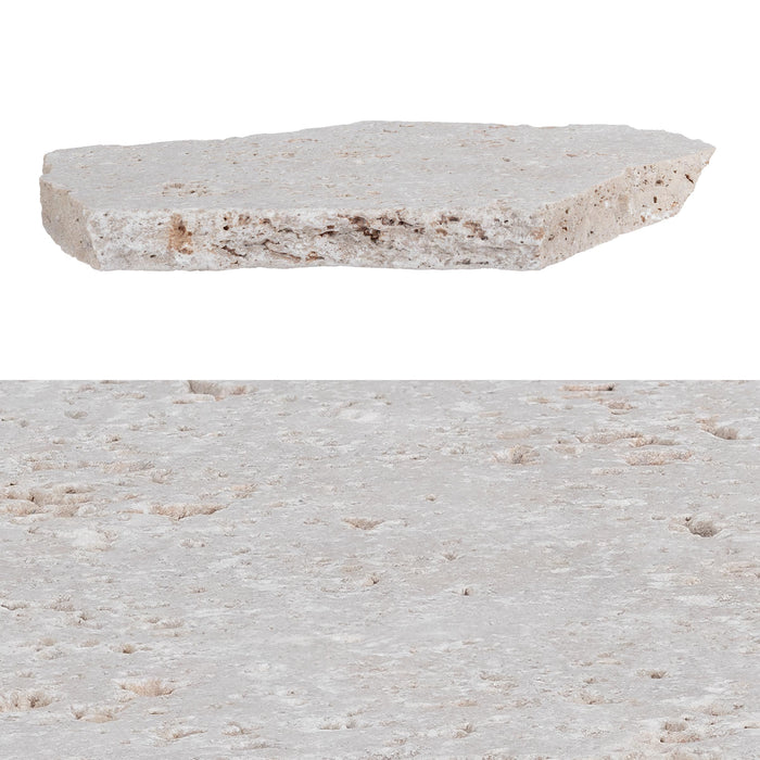 Ivory Tumbled Travertine Flagstone - Random Sizes
