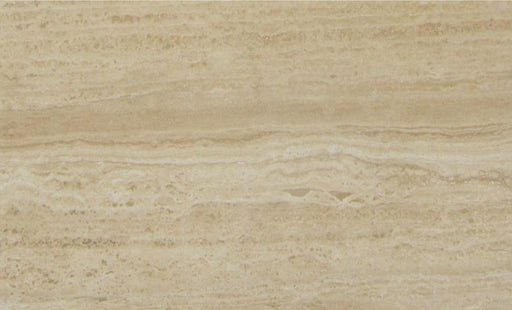 Full Tile Sample - Ivory Vein Cut Travertine Tile - 12" x 12" x 3/8" Filled & Honed