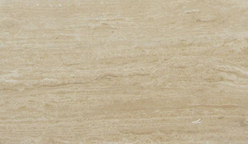 Full Tile Sample - Ivory Vein Cut Travertine Tile - 18" x 18" x 1/2" Filled & Polished
