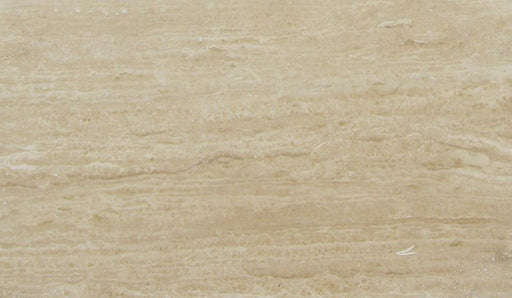 Full Tile Sample - Ivory Vein Cut Travertine Tile - 12" x 24" x 1/2" Filled & Polished