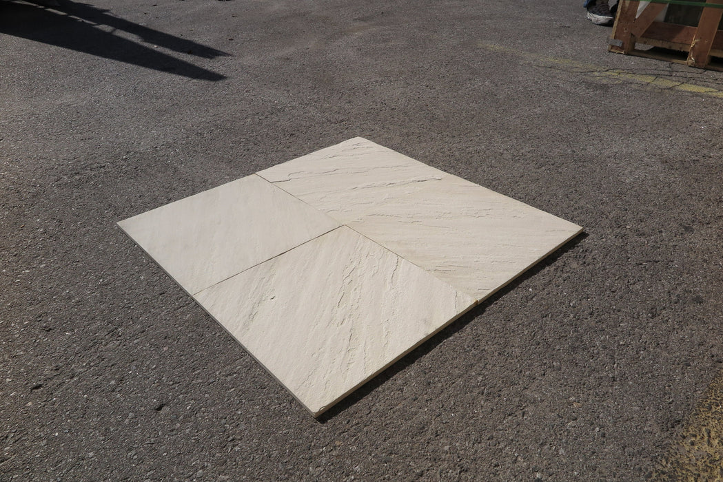 Jade White Sandstone Tile - 18" x 18" x 1/2"