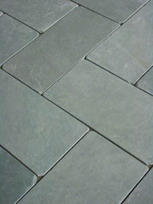 Jade Green Slate Tumbled Tile