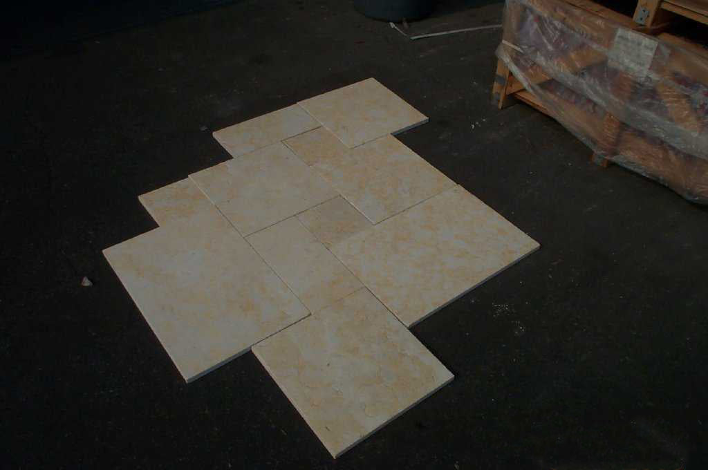 Jerusalem Gold Dark Limestone Roman Pattern Brushed