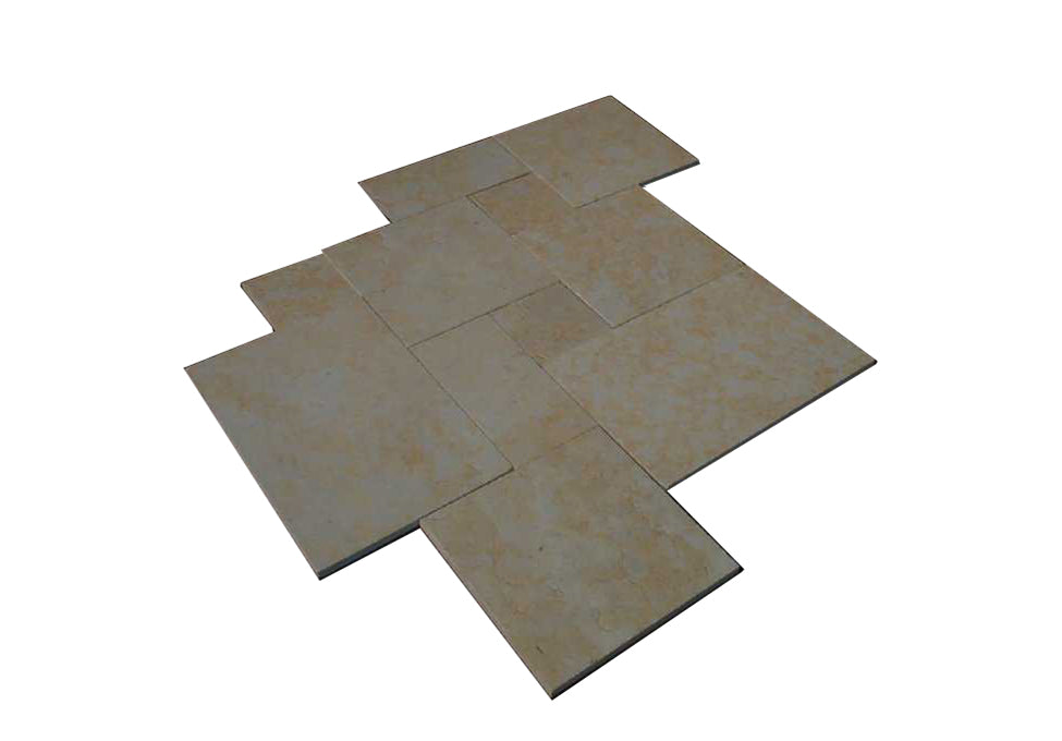 Jerusalem Gold Dark Limestone Roman Pattern - Brushed