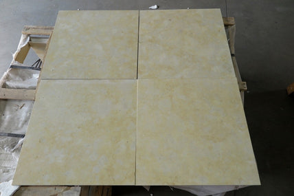 Honed Jerusalem Gold Limestone Tile - 24" x 24" x 3/8" - 3/4"