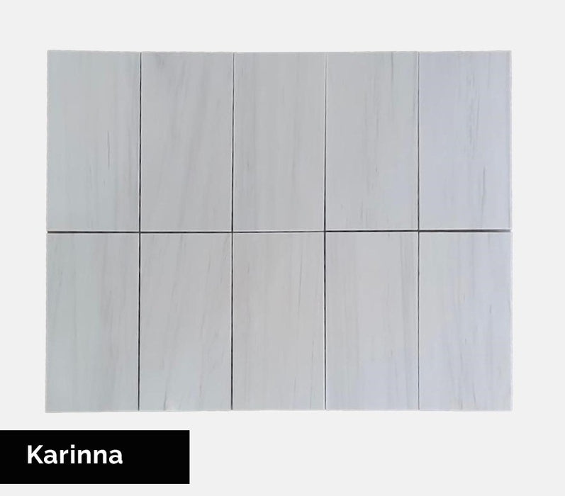 Bianco Dolomiti (Karinna) Polished Marble Tile - 12" x 24" x 1 CM