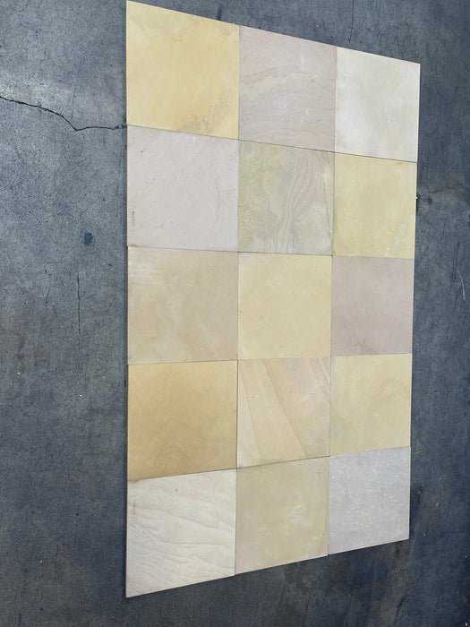 Kokomo Gold Sandstone Tile - 12" x 12" Honed