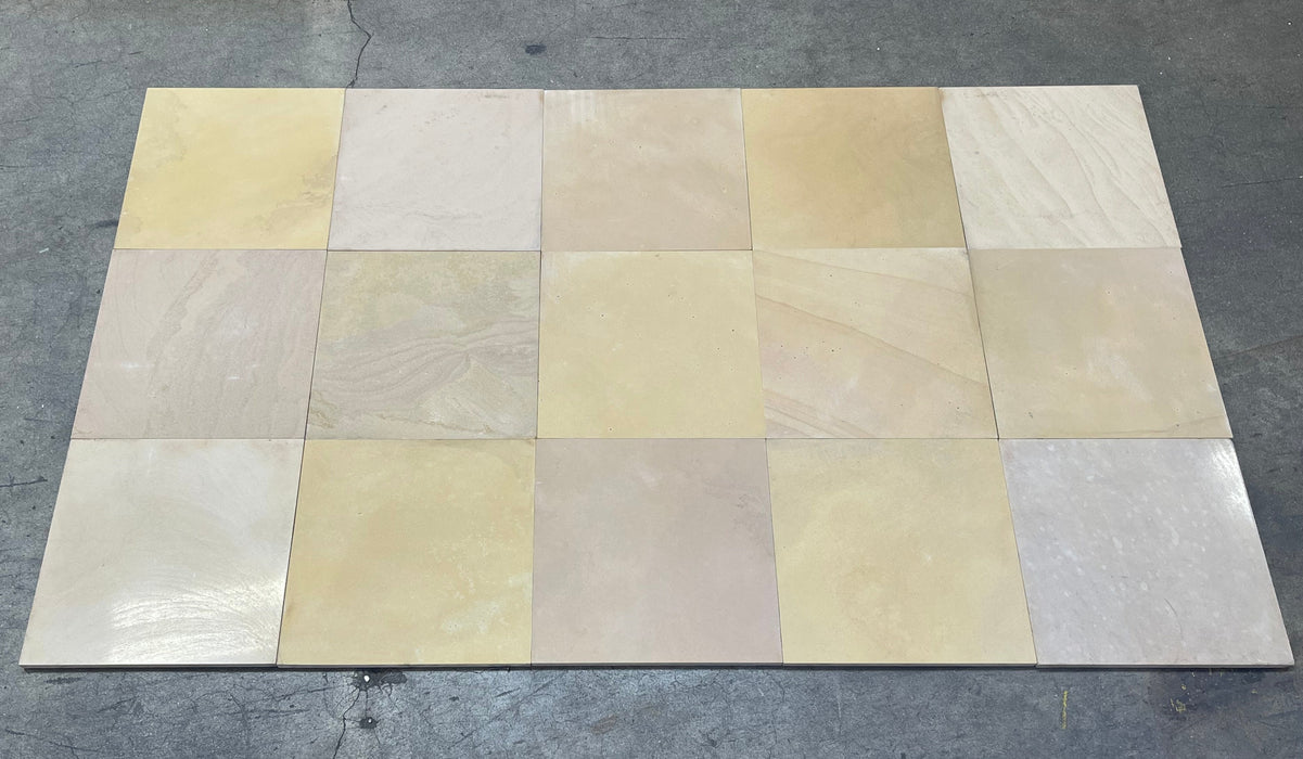 Kokomo Gold Sandstone Honed Tile - 12" x 12" x 3/8"