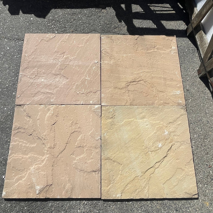 Kokomo Gold Sandstone Tile - 24" x 24" x 1/2" Natural Cleft Face, Gauged Back
