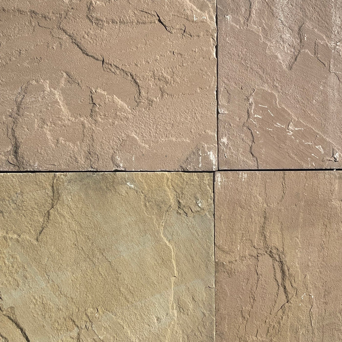 Kokomo Gold Natural Cleft Face with Gauged Back Sandstone Tile - 24" x 24" x 1/2"