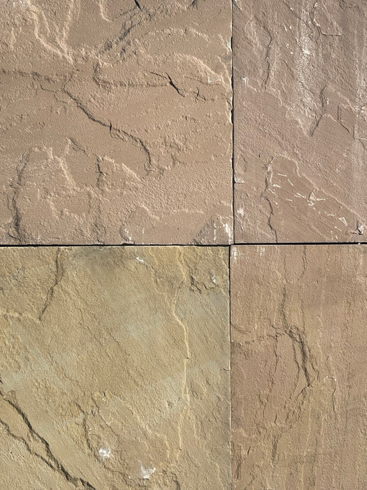 Kokomo Gold Natural Cleft Face with Gauged Back Sandstone Tile - 24" x 24" x 1/2"
