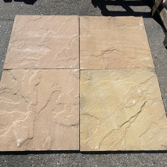 Kokomo Gold Sandstone Tile - 24" x 24" x 1/2" Natural Cleft Face with Gauged Back