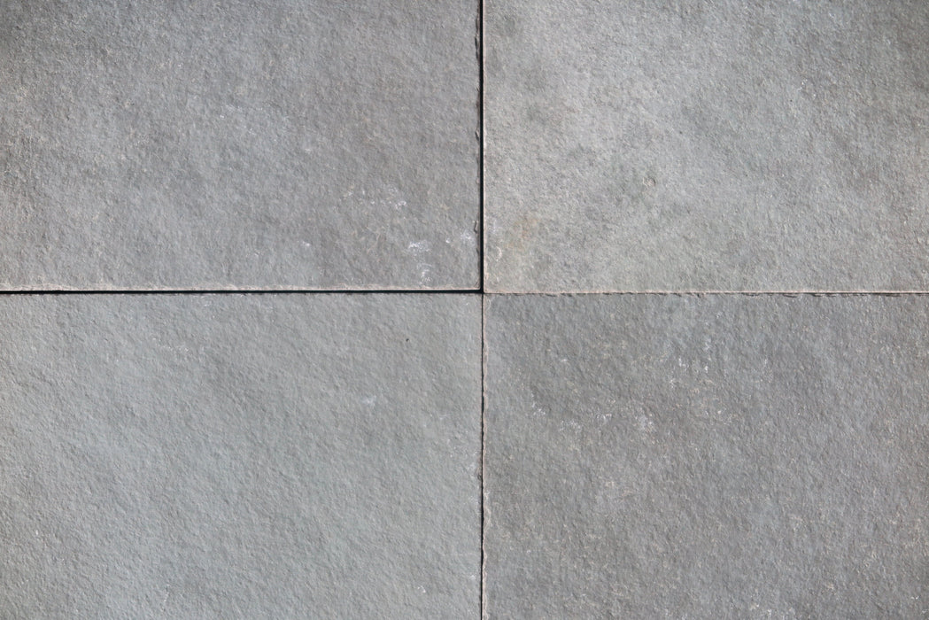Kota Blue Limestone Tile - 16" x 16" x 3/8" - 1/2" Natural Cleft Face, Gauged Back